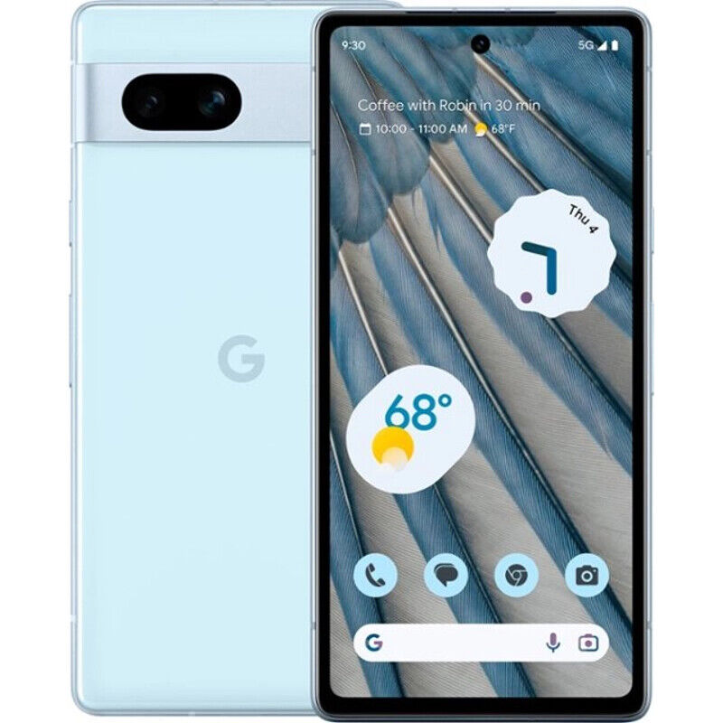 Google Pixel 7a 5G 128GB 6.1" Smartphone Unlocked - Sea Snow Black