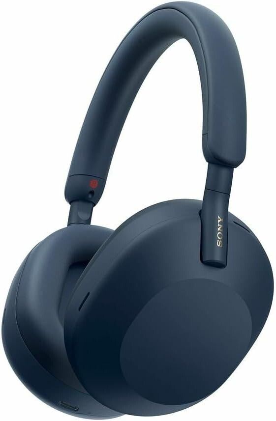 Sony WH-1000XM5 Premium Noise Cancelling Wireless Over-Ear Headphones - Blue