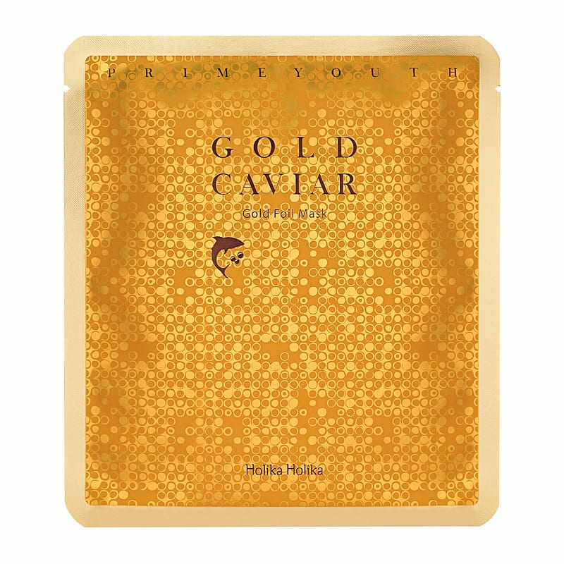 3 x Holika Holika Prime Youth Gold Caviar Gold Foil Mask