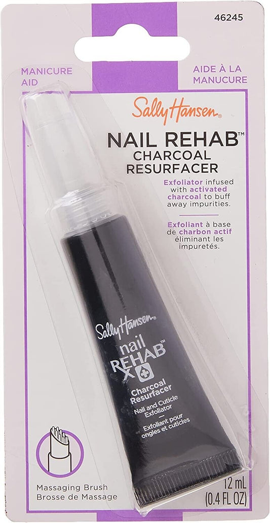 SALLY HANSEN NAIL REHAB CHARCOAL RESURFACER Exfoliator 12ml - Cuticle Nail Detox