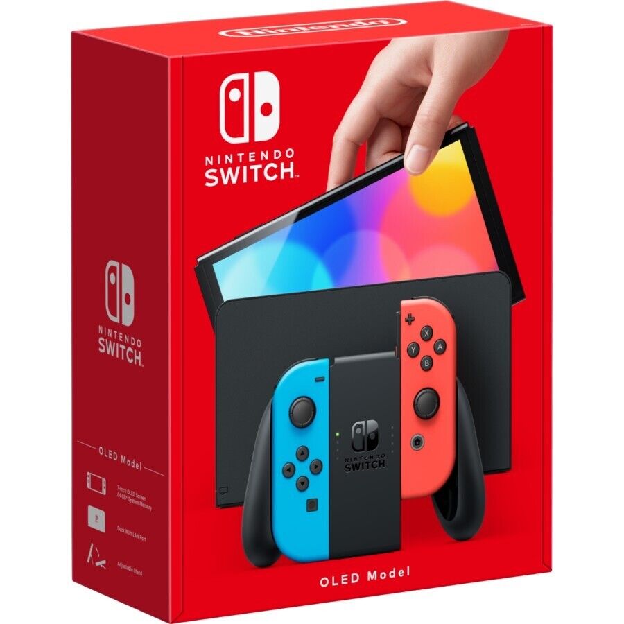 Nintendo Switch Console OLED Model 7" Display 64Gb - Neon